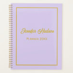 Minimalist Cute Girly Pale Lilac Script Weekly  Planner<br><div class="desc">Elevate your weekly planning with our Minimalist Cute Girly Weekly Planner, designed for those who appreciate subtle elegance. The planner features a soft, pale lilac script font that adds a touch of feminine charm without overwhelming the senses. The minimalist layout ensures that your schedule stays organized and clutter-free, allowing you...</div>