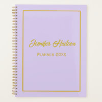 Minimalist Cute Girly Pale Lilac Script Weekly 