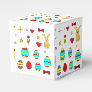 Minimalist Cute Happy Easter cartoon Favor Box