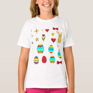 Minimalist Cute Happy Easter cartoon T-Shirt