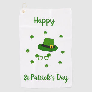 Minimalist  Cute Happy St Patrick's Day   Golf Towel