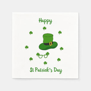 Minimalist  Cute Happy St Patrick's Day     Napkin
