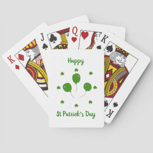 Minimalist  Cute Happy St Patrick's Day  Playing Cards