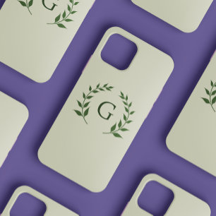 Minimalist Cute Olive Branch-Themed Typography  iPhone 12 Case