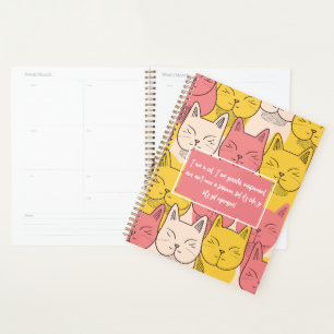 Minimalist Cute Pink and Yellow Planner