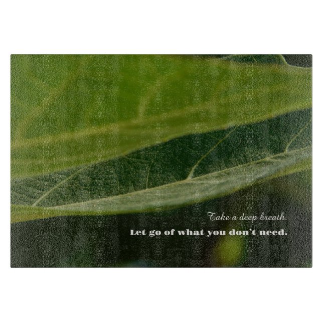Minimalist Cutting Board – "Take a Deep Breath"  (Front)