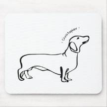 Minimalist Dachshund Art - Your Text, Your Style