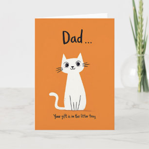 Minimalist Dad Joke Orange Card