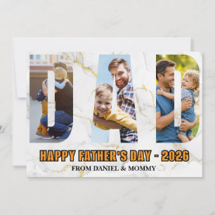 Minimalist DAD Photo Collage Happy Father's  Day Card