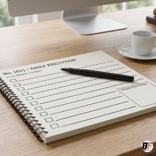 Minimalist Daily Execution To-Do List Notepad