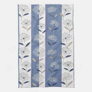 Minimalist Daisy Floral Pattern (1) Kitchen Towel