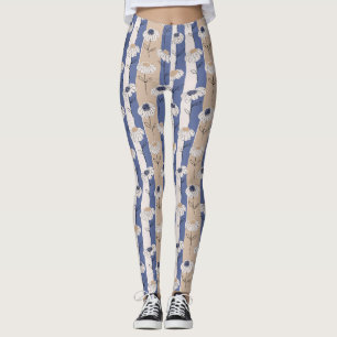 Minimalist Daisy Floral Pattern (1) Leggings