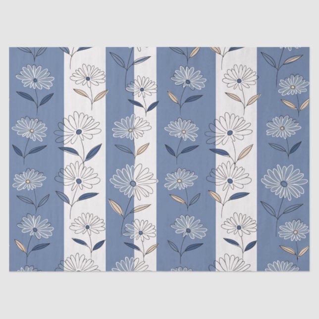 Minimalist Daisy Floral Pattern (1) Tissue Paper (Front)