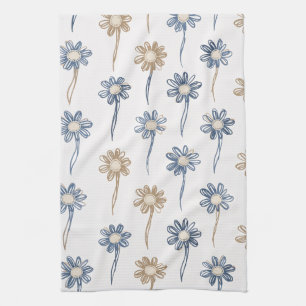 Minimalist Daisy Floral Pattern (5) Kitchen Towel