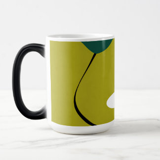 Minimalist Daisy Flower Abstract Botanical Art Magic Mug
