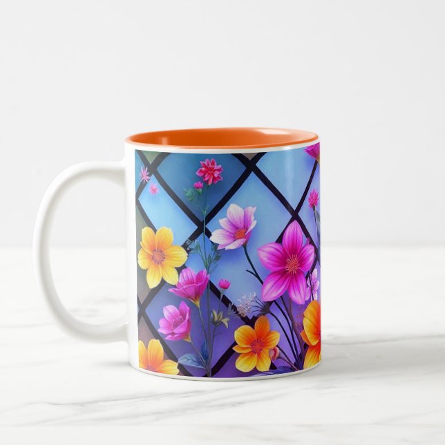 Minimalist Daisy Mug with Pastel Petals and Yellow (Left)