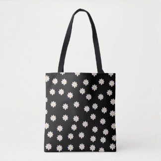 "Minimalist Daisy Pattern Tote Bag