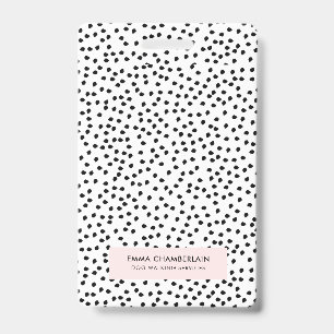 Minimalist Dalmatian Spots Simple Modern Cute Badge
