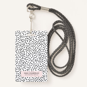 Minimalist Dalmatian Spots Simple Modern Cute Badge