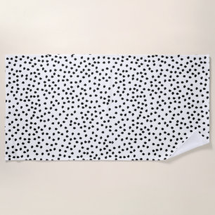 Minimalist Dalmatian Spots Simple Modern Cute Beach Towel