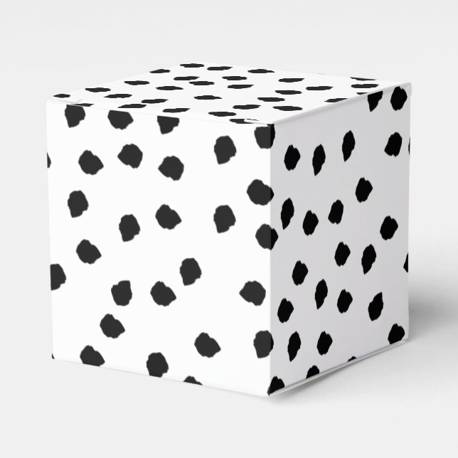 Minimalist Dalmatian Spots Simple Modern Cute Favor Box (Front Side)