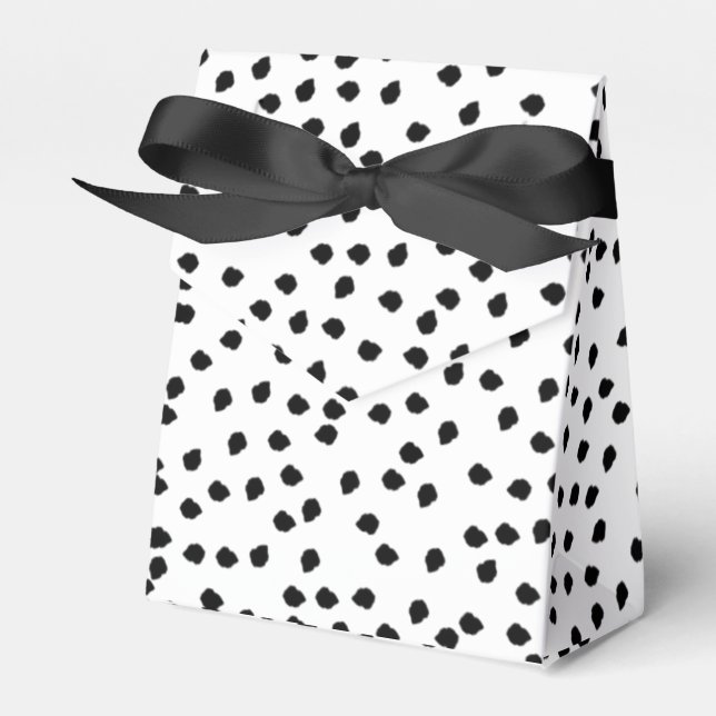 Minimalist Dalmatian Spots Simple Modern Cute Favor Box (Front Side)