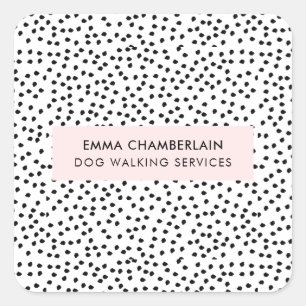 Minimalist Dalmatian Spots Simple Modern Cute Square Sticker