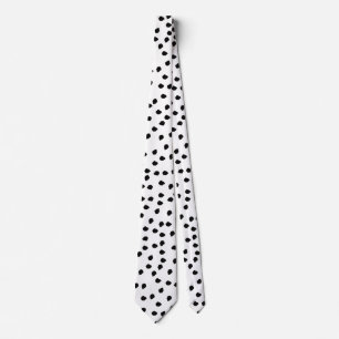 Minimalist Dalmatian Spots Simple Modern Cute Tie