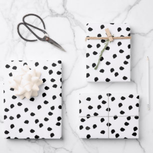 Minimalist Dalmatian Spots Simple Modern Cute Wrapping Paper Sheet