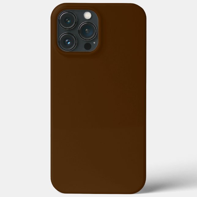 Minimalist Dark Brown Solid Colour Christmas   Case-Mate iPhone Case (Back)