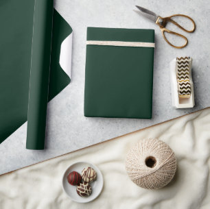 Minimalist dark Green  Pine Wrapping Paper Sheets