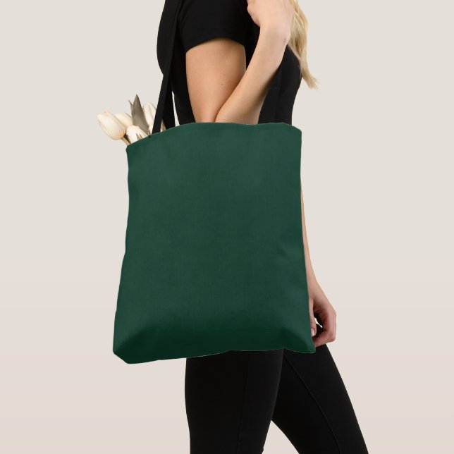 Minimalist Dark Green  Tote Bag (Close Up)