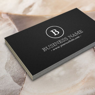 Minimalist Dark Monogram Driver Business Card