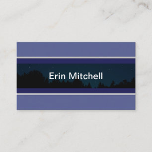 Minimalist Dark Navy Night Sky For Stargazing Business Card