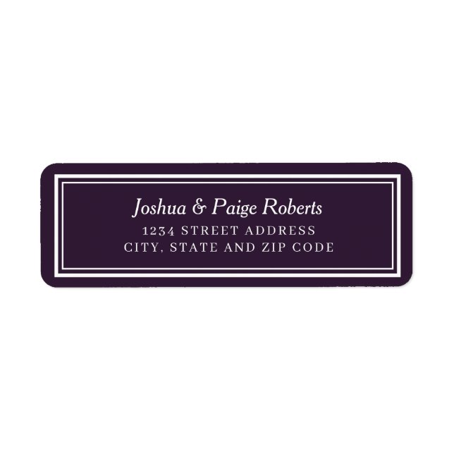 Minimalist Dark Purple Elegant Custom (Front)
