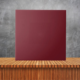 Minimalist Dark Red  Plain Solid Colour Tile