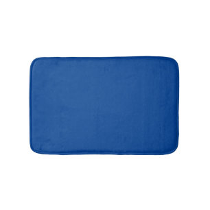 Minimalist deep blue solid plain elegant modern bath mat