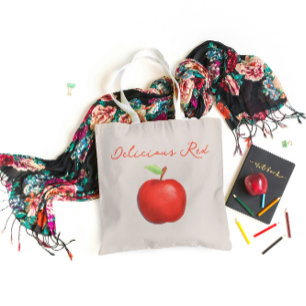 Minimalist Delicious Red Apple Tote Bag