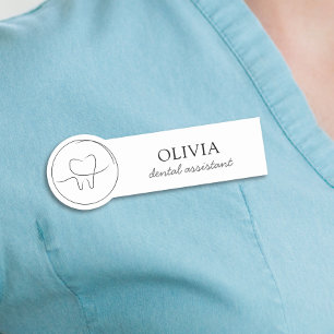 Minimalist Dental Assistant Name Tag
