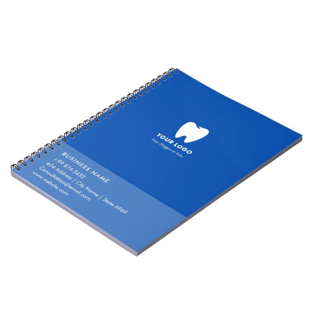 Minimalist Dentist Logo  Notebook (Left Side)