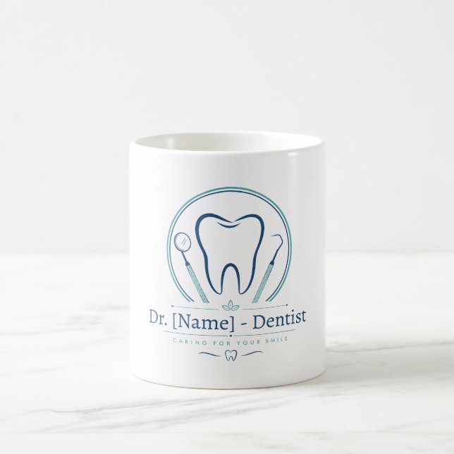 Minimalist Dentist Mug – Dr. [Name] Tooth Icon   (Center)