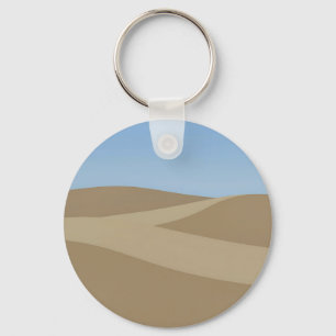 Minimalist Desert Dunes Landscape Keychain