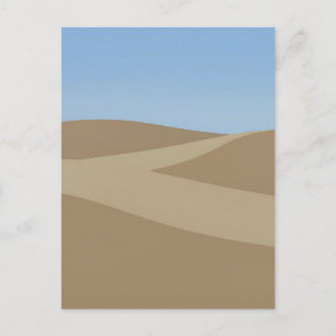Minimalist Desert Dunes Landscape Postcard
