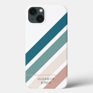 Minimalist design in pastel colours iPhone 13 case