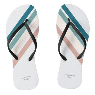Minimalist design in pastel colours flip flops