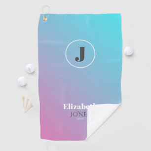 Minimalist design in pastel colours golf towel