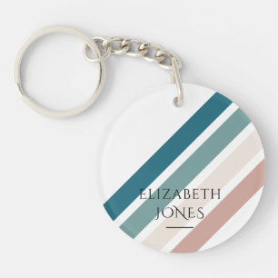 Minimalist design in pastel colours keychain