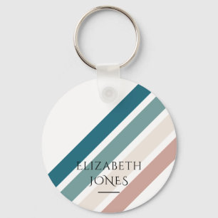 Minimalist design in pastel colours keychain