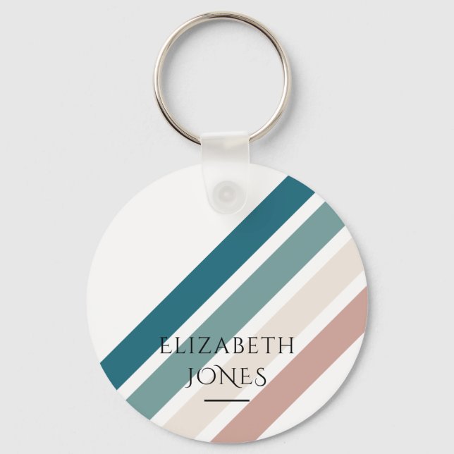 Minimalist design in pastel colours keychain (Front)