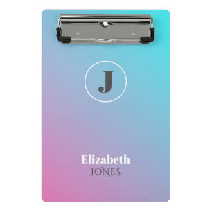 Minimalist design in pastel colours mini clipboard